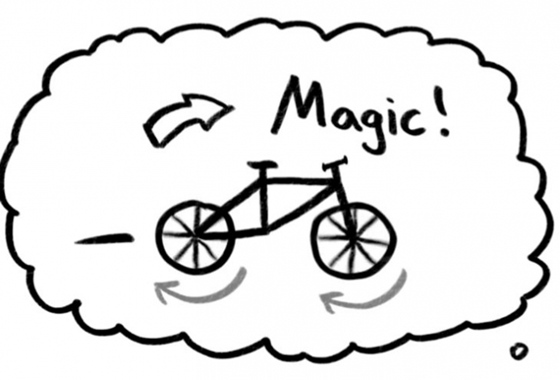 為什么自行車騎起來(lái)不會(huì)倒,自行車不倒的原理