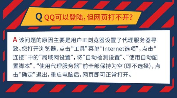 qq可以登錄,網頁打不開怎么辦?