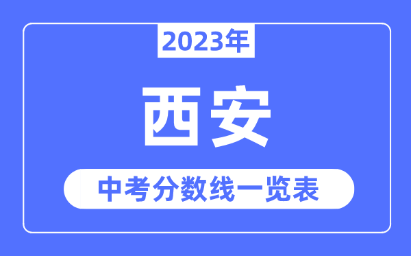 2023年西安市中考錄取分數線,西安中考分數線是多少