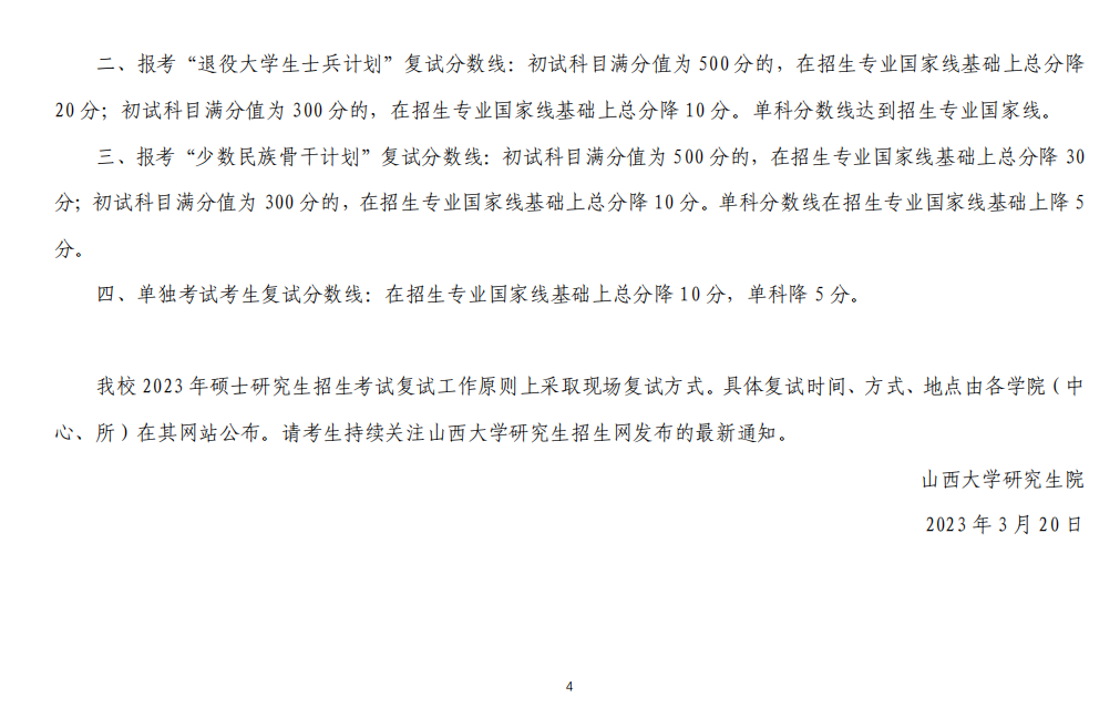 2023年山西大學(xué)研究生分?jǐn)?shù)線,山西大學(xué)考研分?jǐn)?shù)線（含2022-2023年）