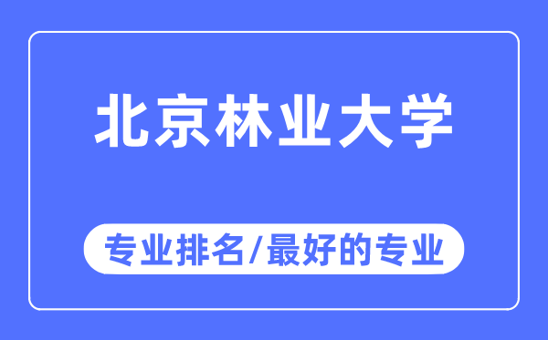 北京林業(yè)大學(xué)專業(yè)排名,北京林業(yè)大學(xué)最好的專業(yè)有哪些