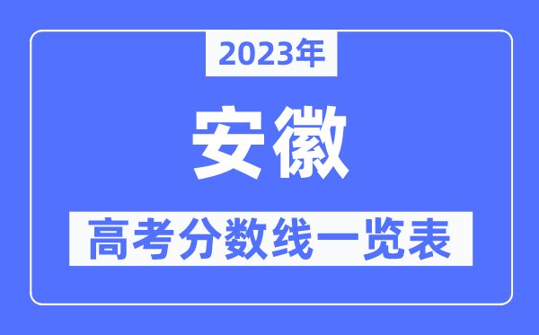 2023年安徽高考分數線一覽表（含一本,二本,?？品謹稻€）