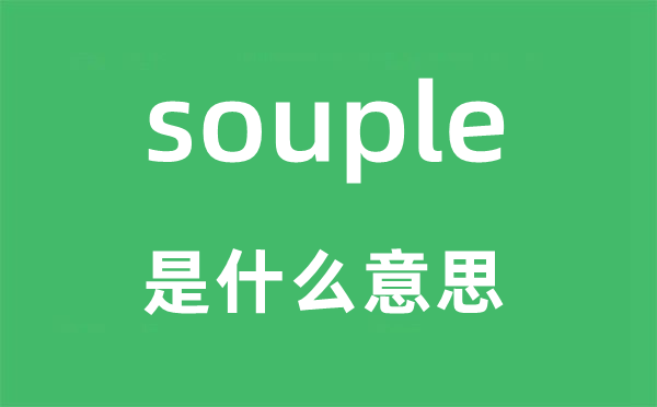souple是什么意思,souple怎么讀,中文翻譯是什么