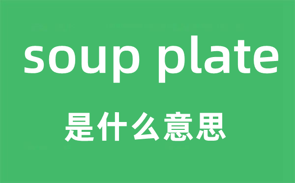 soup plate是什么意思,中文翻譯是什么