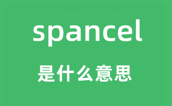 spancel是什么意思,spancel怎么讀,中文翻譯是什么