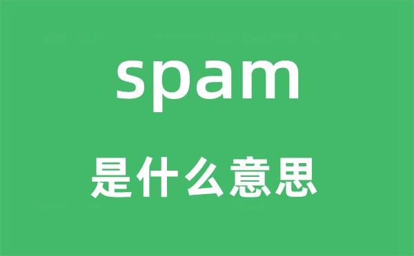 spam是什么意思,spam怎么讀,中文翻譯是什么