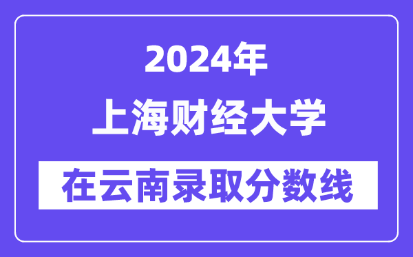 上海財(cái)經(jīng)大學(xué)2024年在云南錄取分?jǐn)?shù)線一覽表(2025年參考)