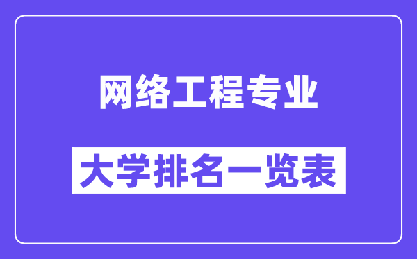 全國網(wǎng)絡(luò)工程專業(yè)大學(xué)排名一覽表（最新排行榜）
