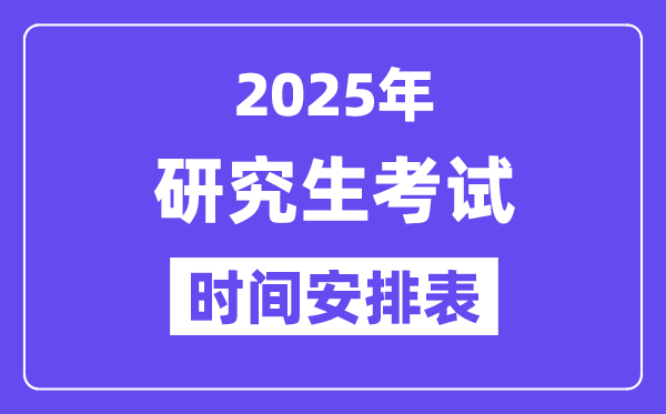 研究生考試時間2025年具體時間,2025考研時間安排表