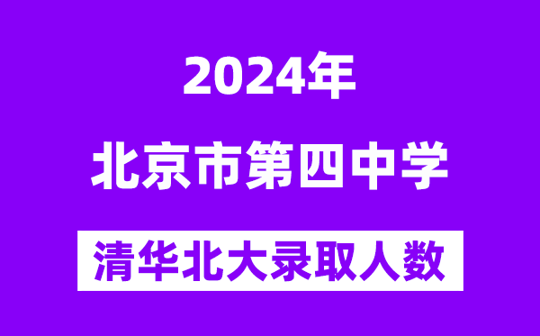 2024年北京四中考入清華北大人數(shù)是多少？附歷年分?jǐn)?shù)線