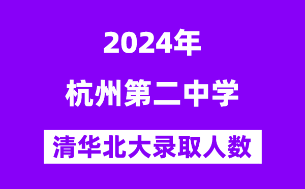 2024年杭州二中考入清華北大人數(shù)是多少?附歷年分數(shù)線