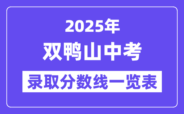 2025年雙鴨山中考各高中錄取分數線一覽表