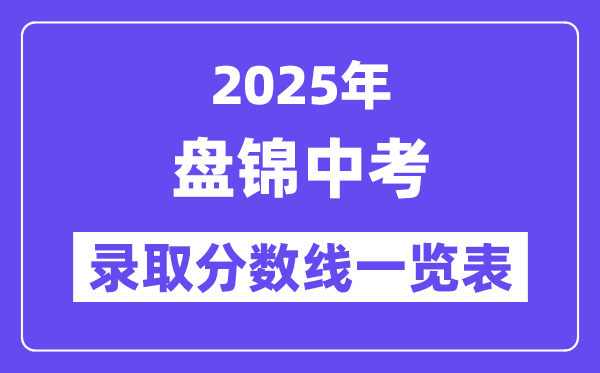 2025年盤(pán)錦中考各高中錄取分?jǐn)?shù)線一覽表