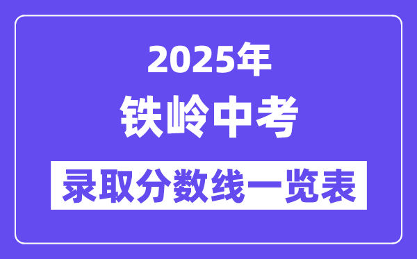 2025年鐵嶺中考各高中錄取分數線一覽表