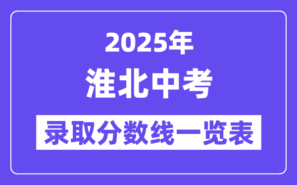 2025年淮北中考各高中錄取分數線一覽表