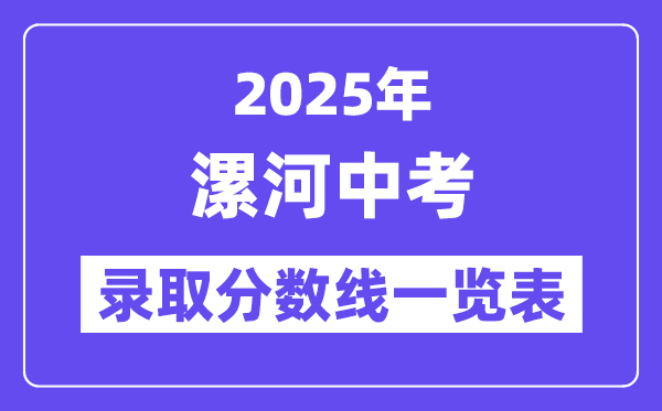 2025年漯河中考各高中錄取分數(shù)線一覽表