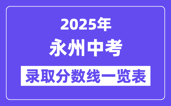2025年永州中考各高中錄取分?jǐn)?shù)線一覽表