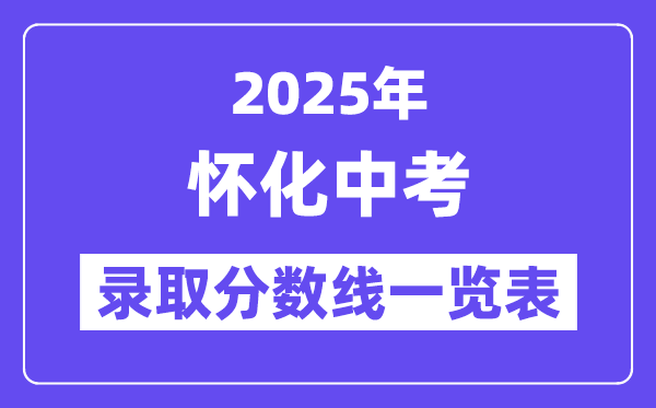 2025年懷化中考各高中錄取分?jǐn)?shù)線一覽表