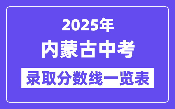 2025年內蒙古中考錄取分數線一覽表,中考多少分能上高中？