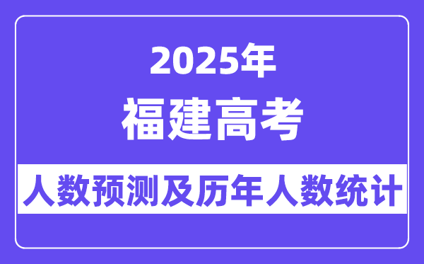 2025年福建高考人數(shù)預估多少（預計新增10000人）