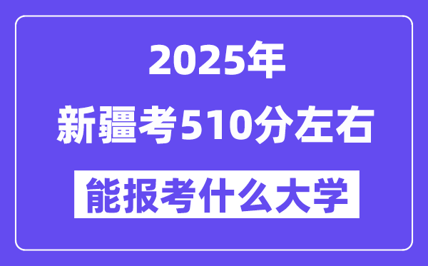 2025年新疆考510分左右能報考上什么大學?附位次排名對照表