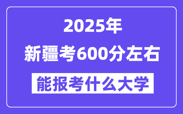 2025年新疆考600分左右能報考上什么大學?附位次排名對照表