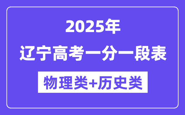 遼寧高考分?jǐn)?shù)線2025年一分一段表（物理+歷史）