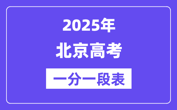 北京高考分數線2025年一分一段表(高考考生分數分布)