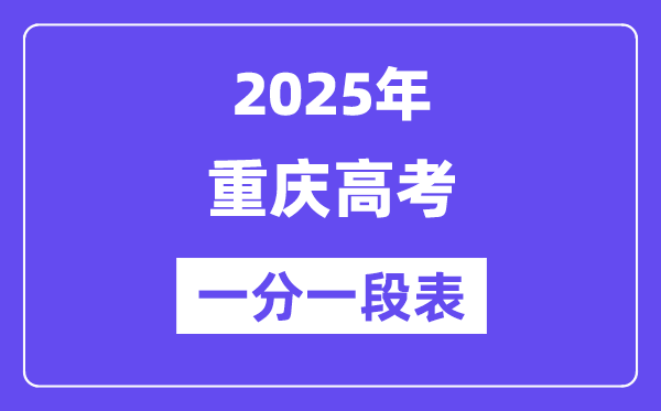 2025重慶高考一分一段表,查詢位次及排名(完整版)