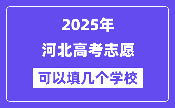 2025河北高考志愿可以填幾個(gè)學(xué)校？附詳細(xì)填報(bào)流程