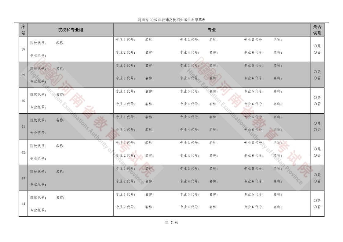 2026年河南高考志愿表格填寫(xiě)范本(附查找入口及志愿數(shù)量)