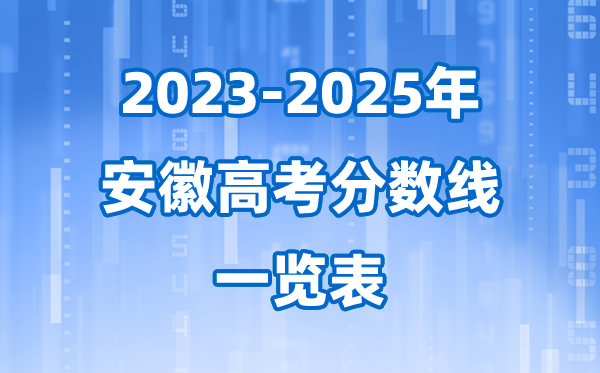 安徽省近三年高考錄取分?jǐn)?shù)線一覽表(2026參考)